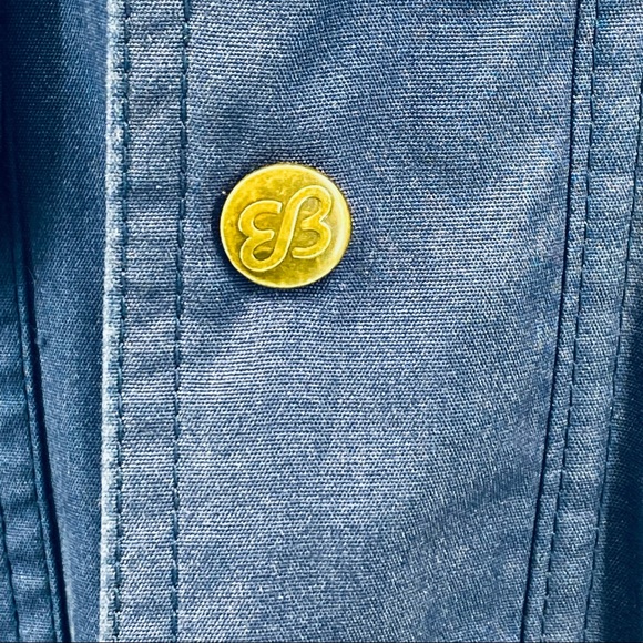 Eddie Bauer Blue Zip Snap Nylon Lined Jacket - Picture 3 of 16